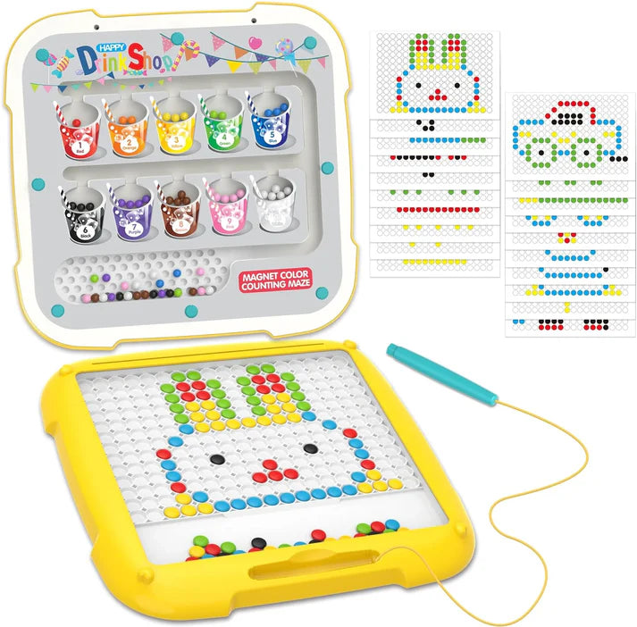 2-IN-1 Magnetic Dot Drawing Board & Magnetic Maze