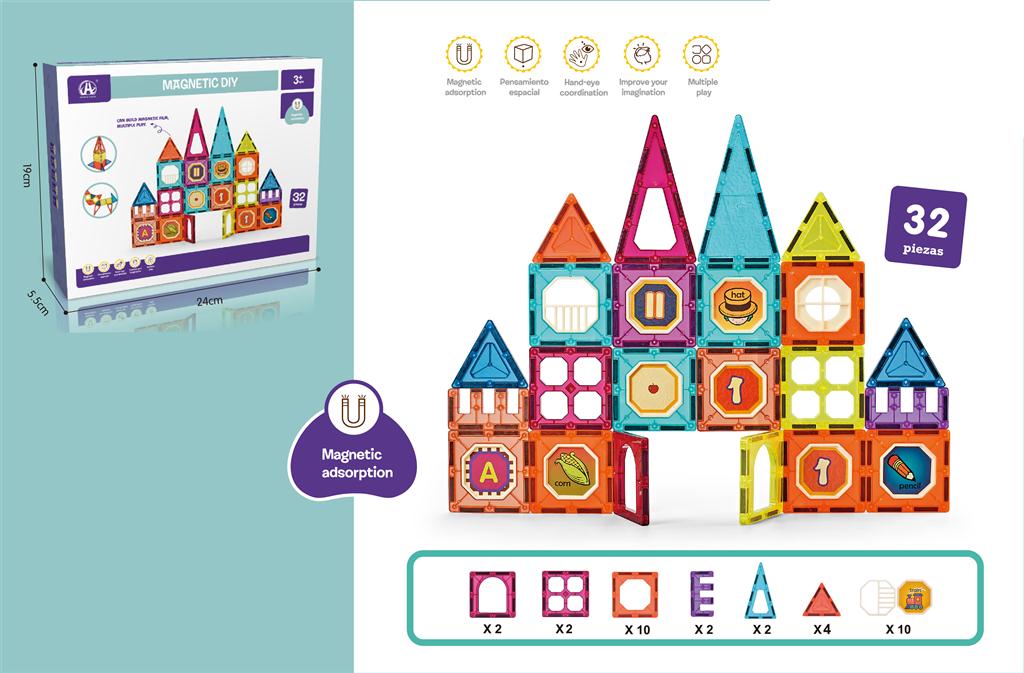 Magnetic Tiles Building Blocks - Picasso Tiles