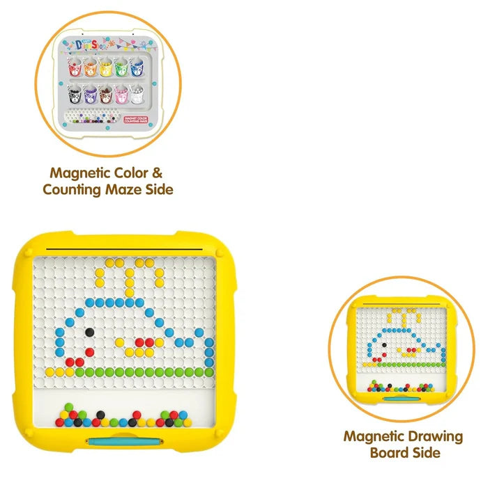 2-IN-1 Magnetic Dot Drawing Board & Magnetic Maze