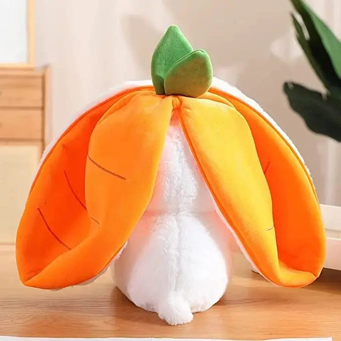 Reversible Carrot Bunny Stuffed Animal – Interactive Plush Toy for All Ages