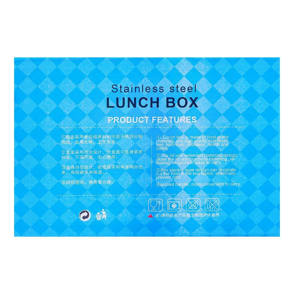 Stainless-Steel Blue Lunch Box - Frozen Theme