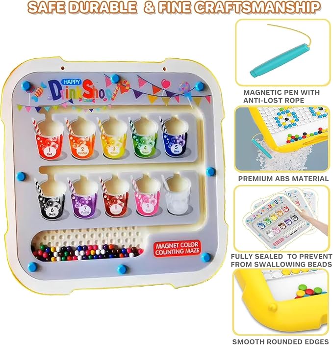 2-IN-1 Magnetic Dot Drawing Board & Magnetic Maze