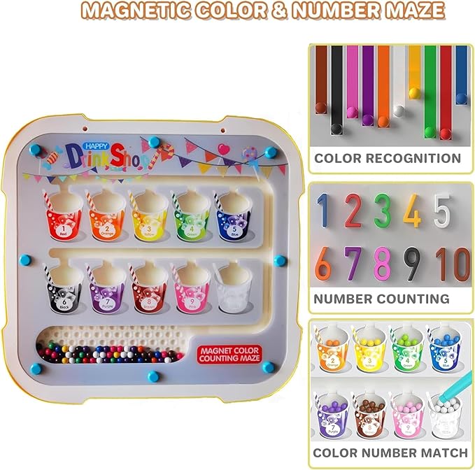 2-IN-1 Magnetic Dot Drawing Board & Magnetic Maze