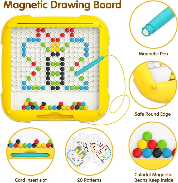 2-IN-1 Magnetic Dot Drawing Board & Magnetic Maze