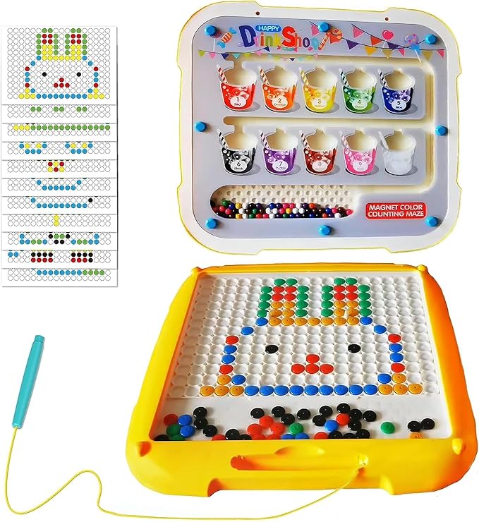 2-IN-1 Magnetic Dot Drawing Board & Magnetic Maze