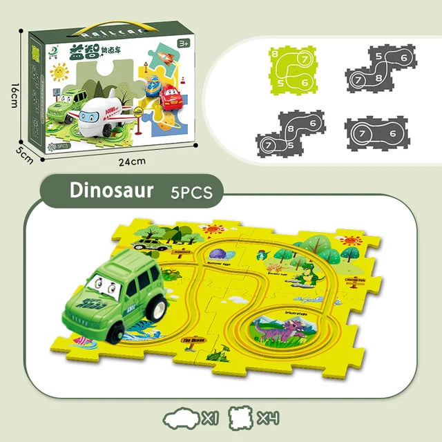 Rail Car Puzzle- 5 Pcs