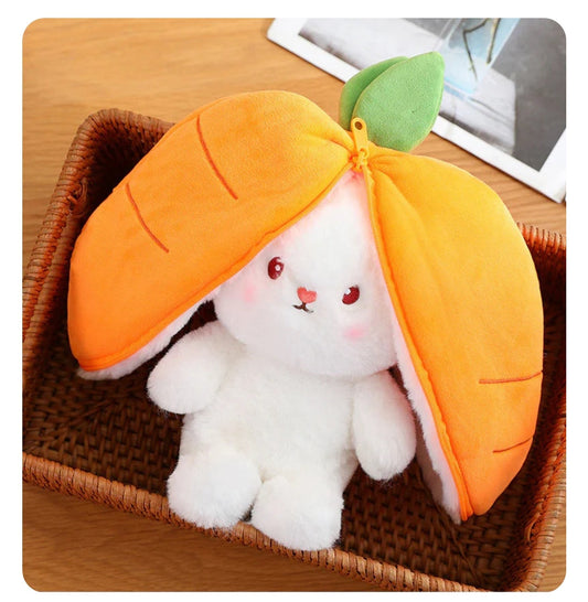 Reversible Carrot Bunny Stuffed Animal – Interactive Plush Toy for All Ages