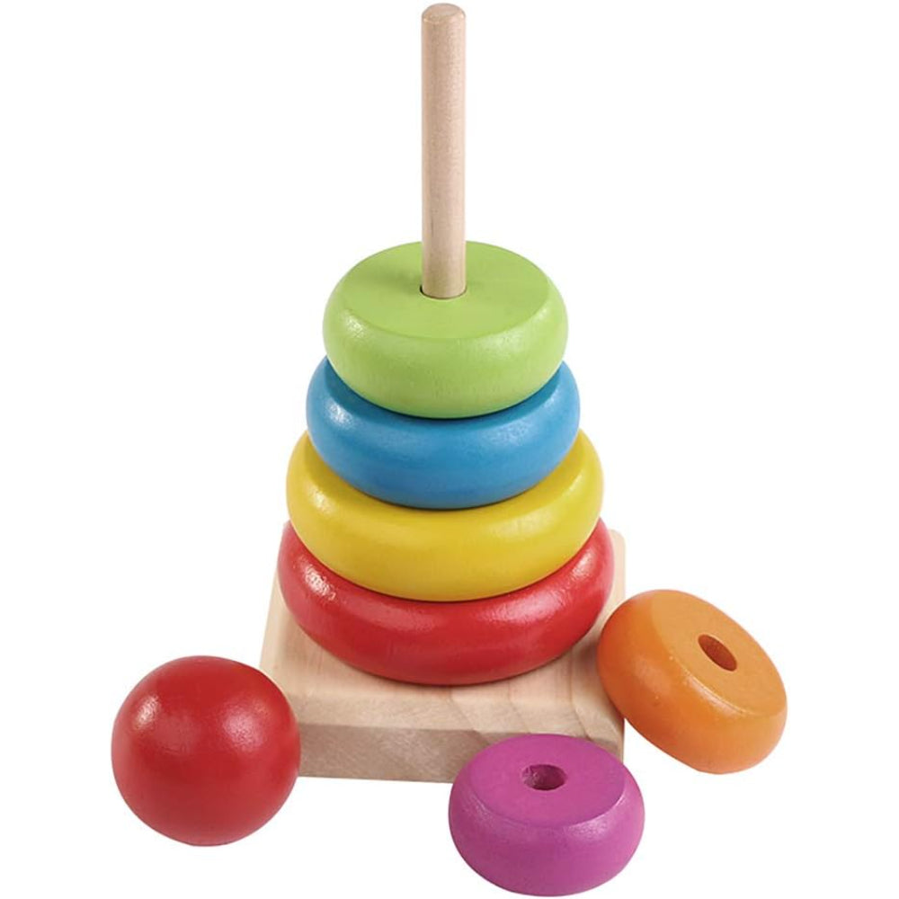 Wooden Rainbow Tower Toy: Perfect for Toddlers’ Creativity and Development