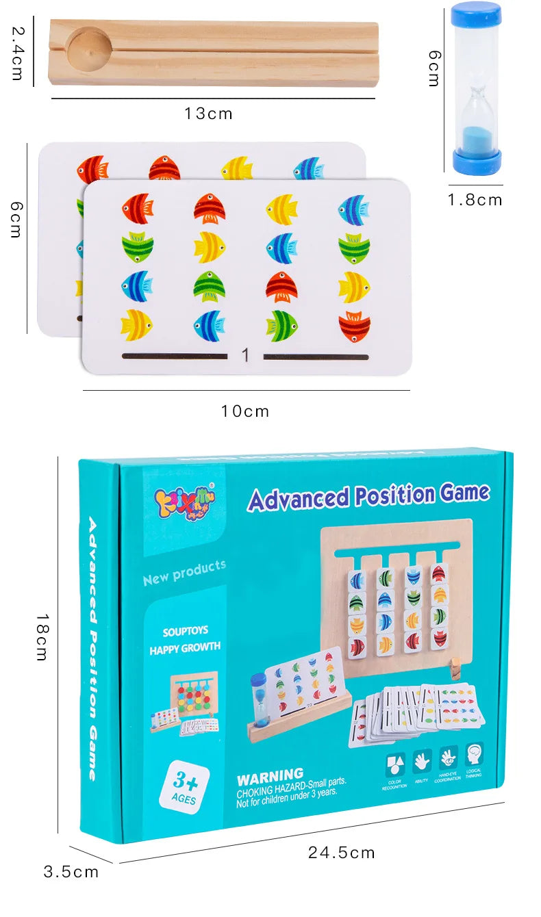 Four Color Advanced Position Game Wooden Puzzle