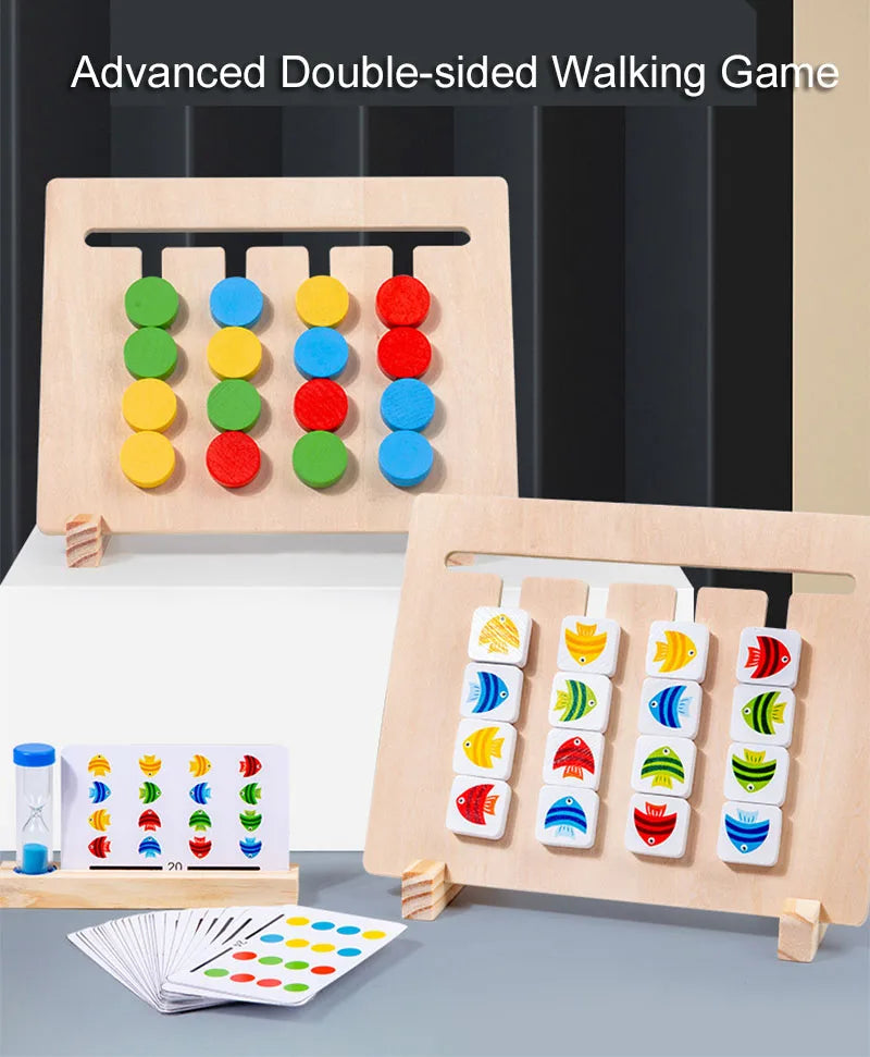 Four Color Advanced Position Game Wooden Puzzle