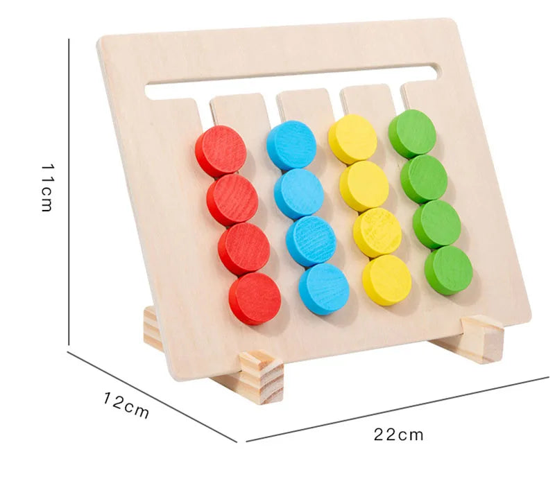 Four Color Advanced Position Game Wooden Puzzle