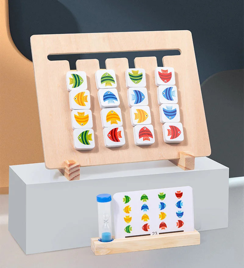 Four Color Advanced Position Game Wooden Puzzle