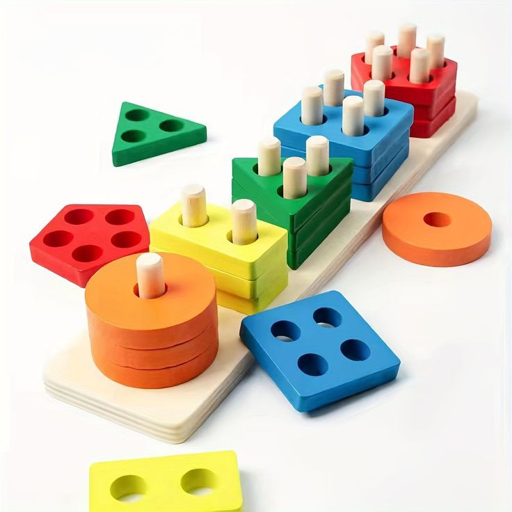 Wooden Geometric Stacking Toy