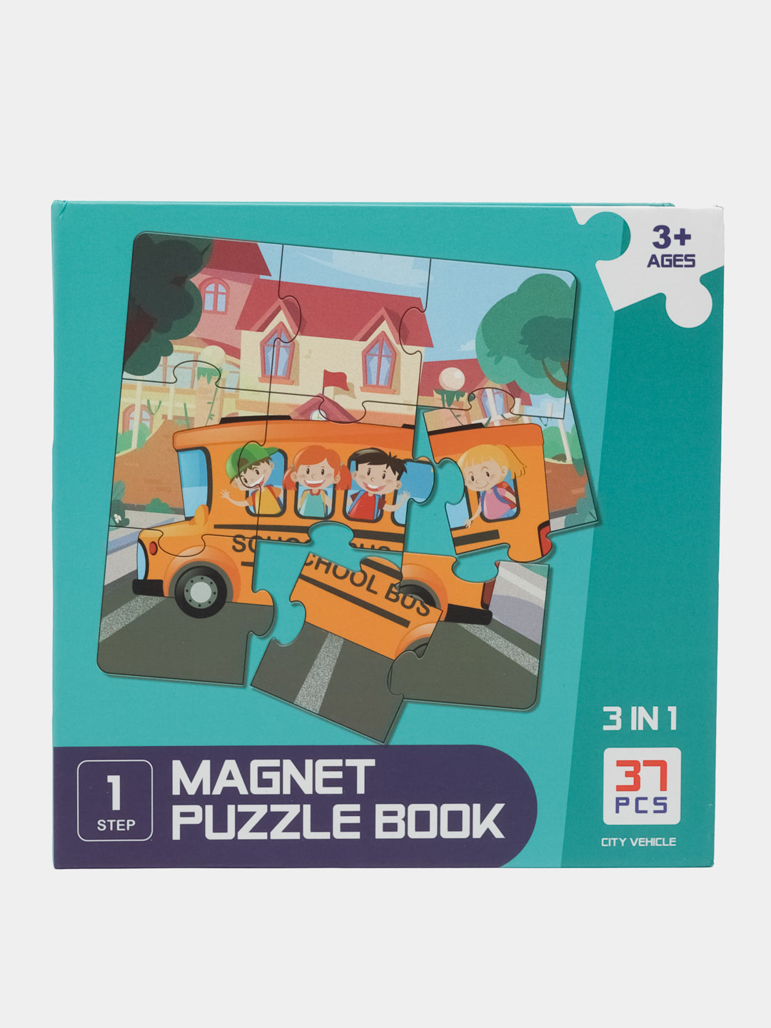 3-IN-1 Magnetic Puzzle Book - Level  1