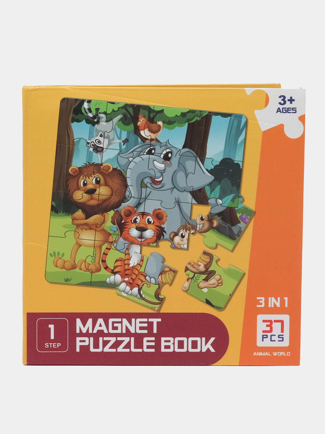 3-IN-1 Magnetic Puzzle Book - Level  1