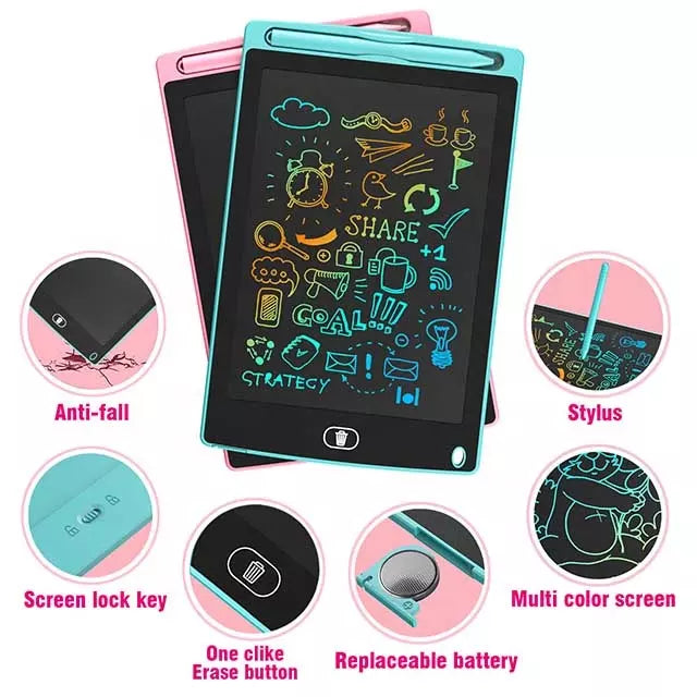 LCD Writing Tablet (Multicolor)