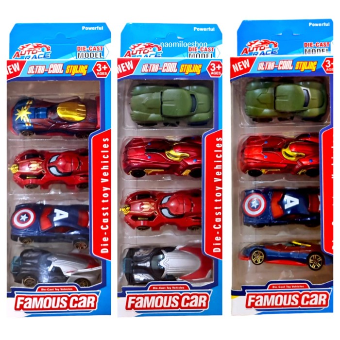 Alloy Cars - 4 Pcs Box